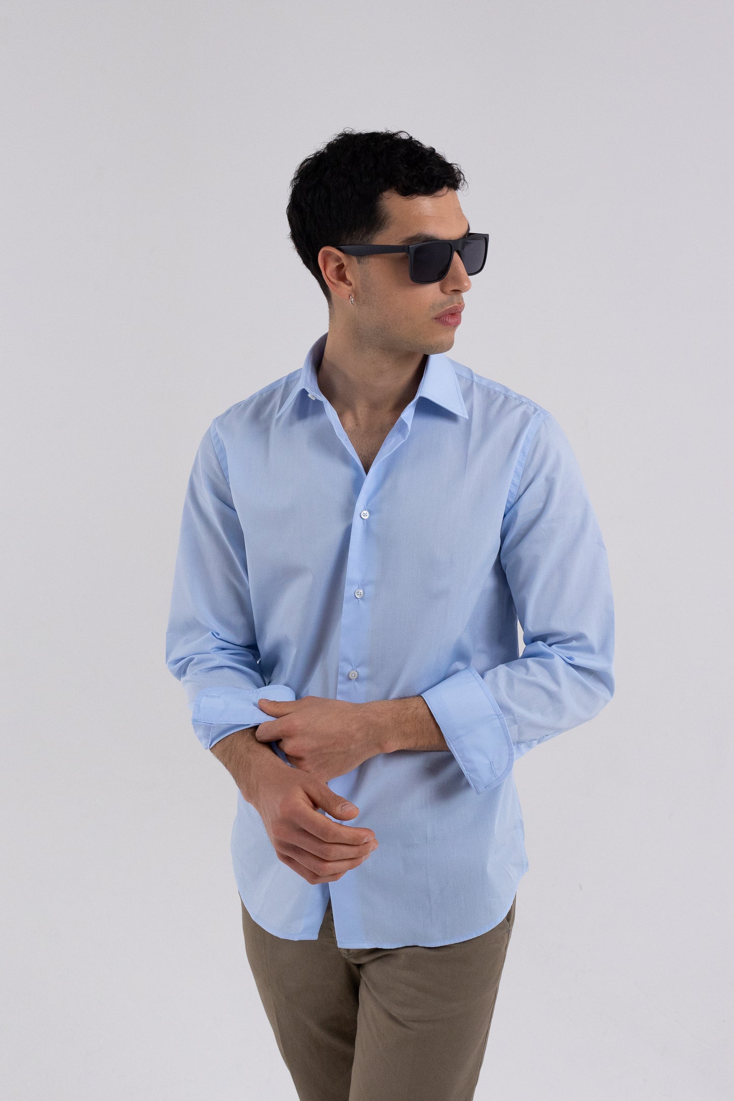 CAMICIA OXFORD AZZURRA