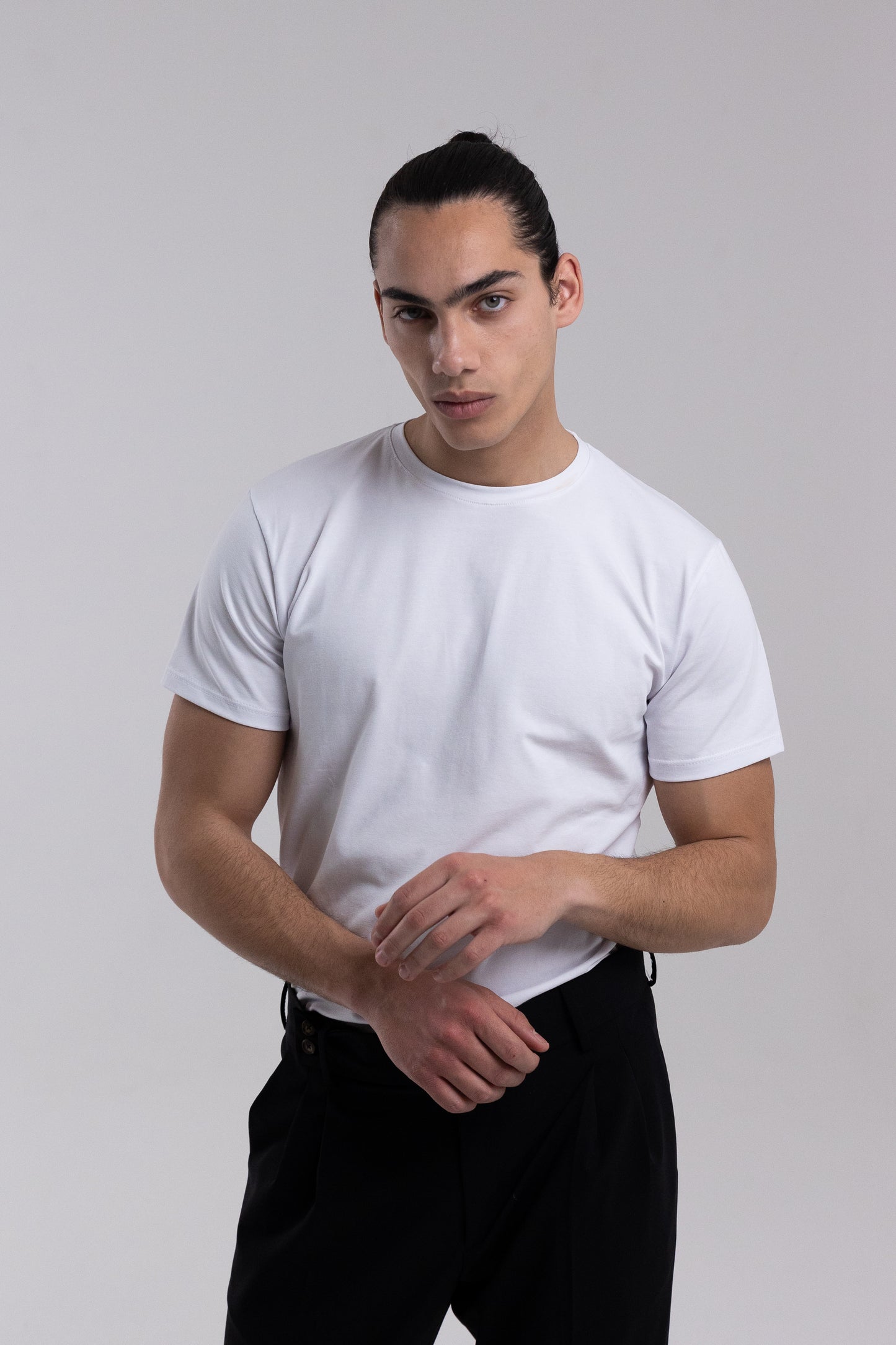 TAORMINA T-SHIRT IN WHITE LISLE