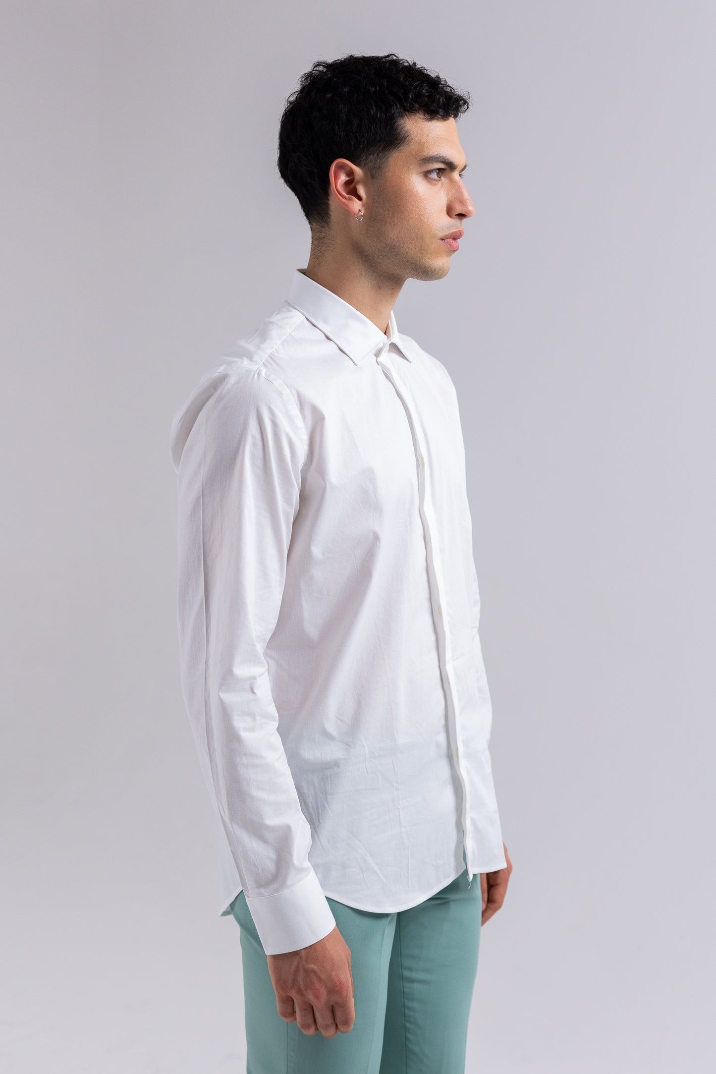 SLIM FIT DUBAI SHIRT IN WHITE COTTON