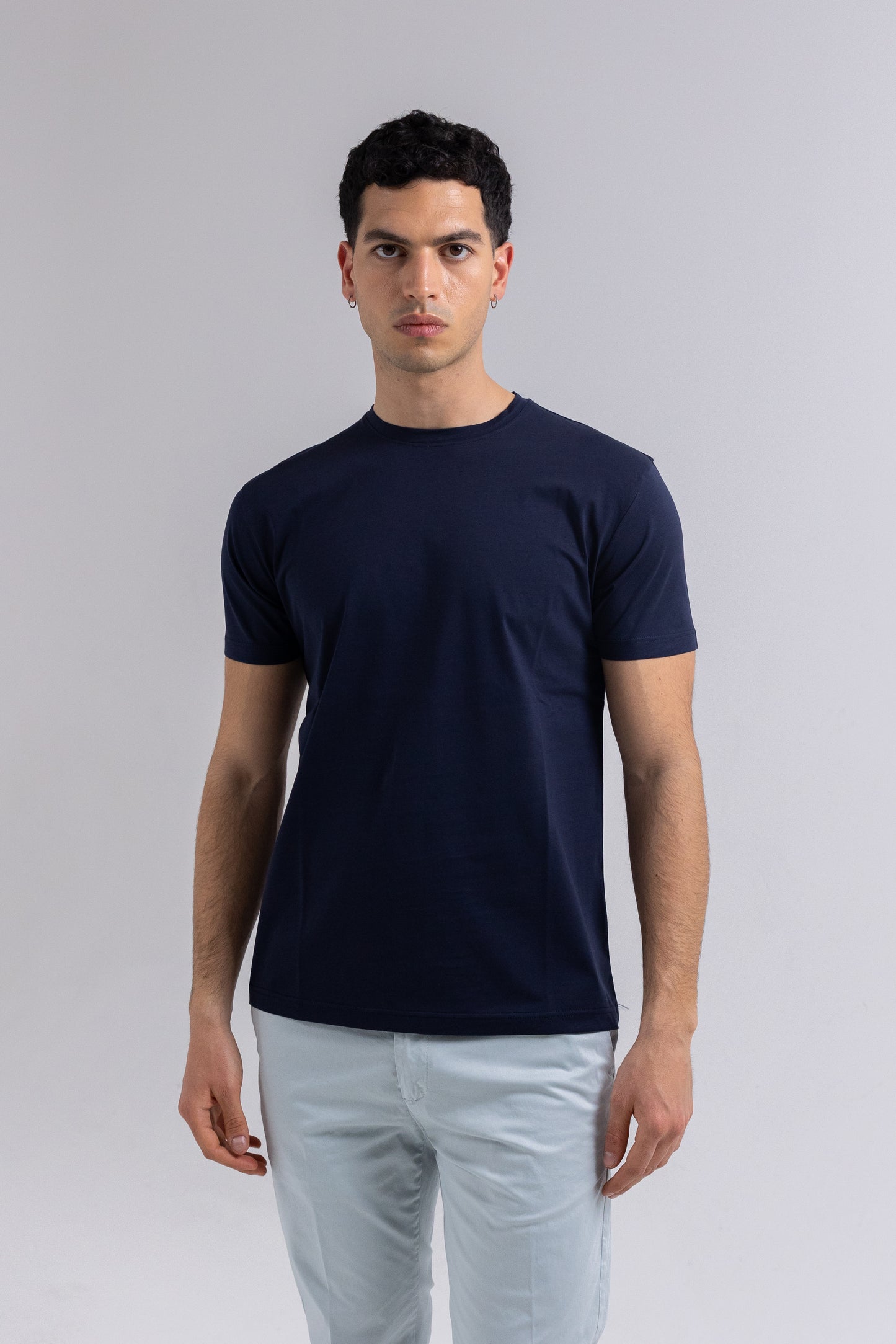 T-SHIRT ARUBA IN COTONE STRETCH BLU