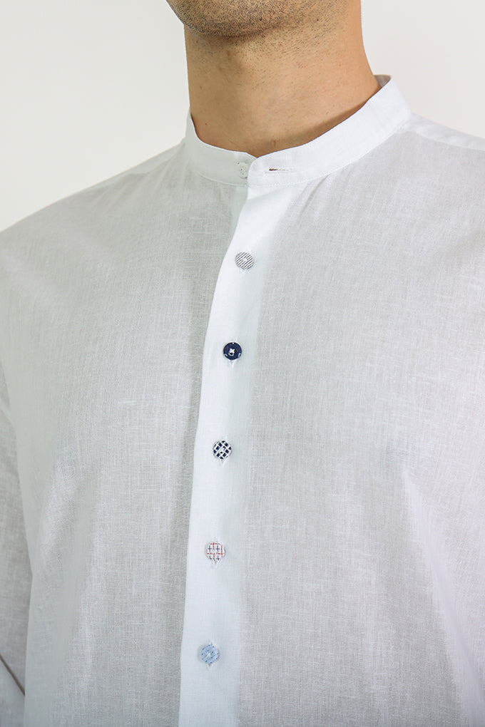 SANTORINI SLIM FIT WHITE SHIRT