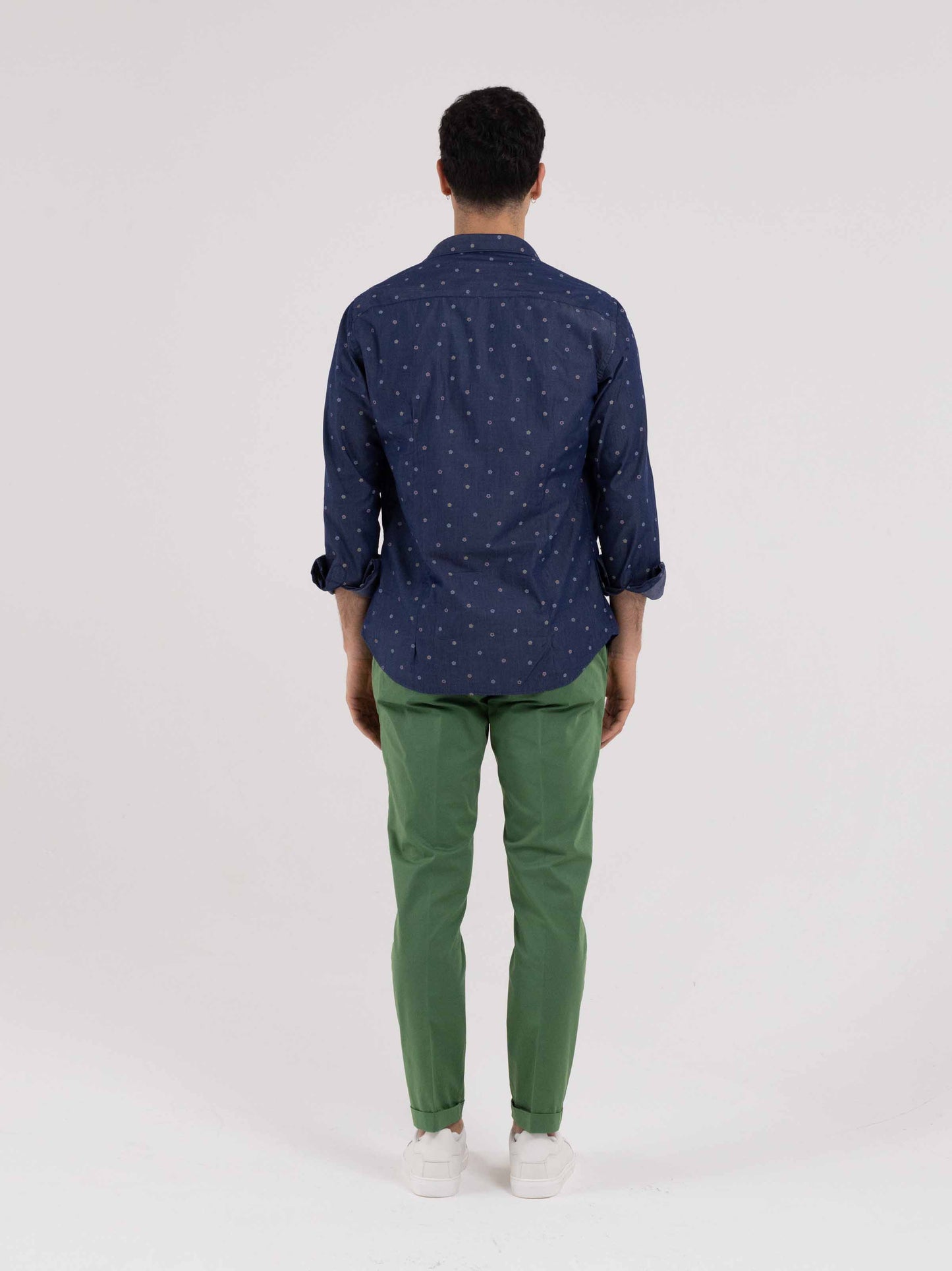 PANTALONE CAPRI IN COTONE VERDE SMERALDO