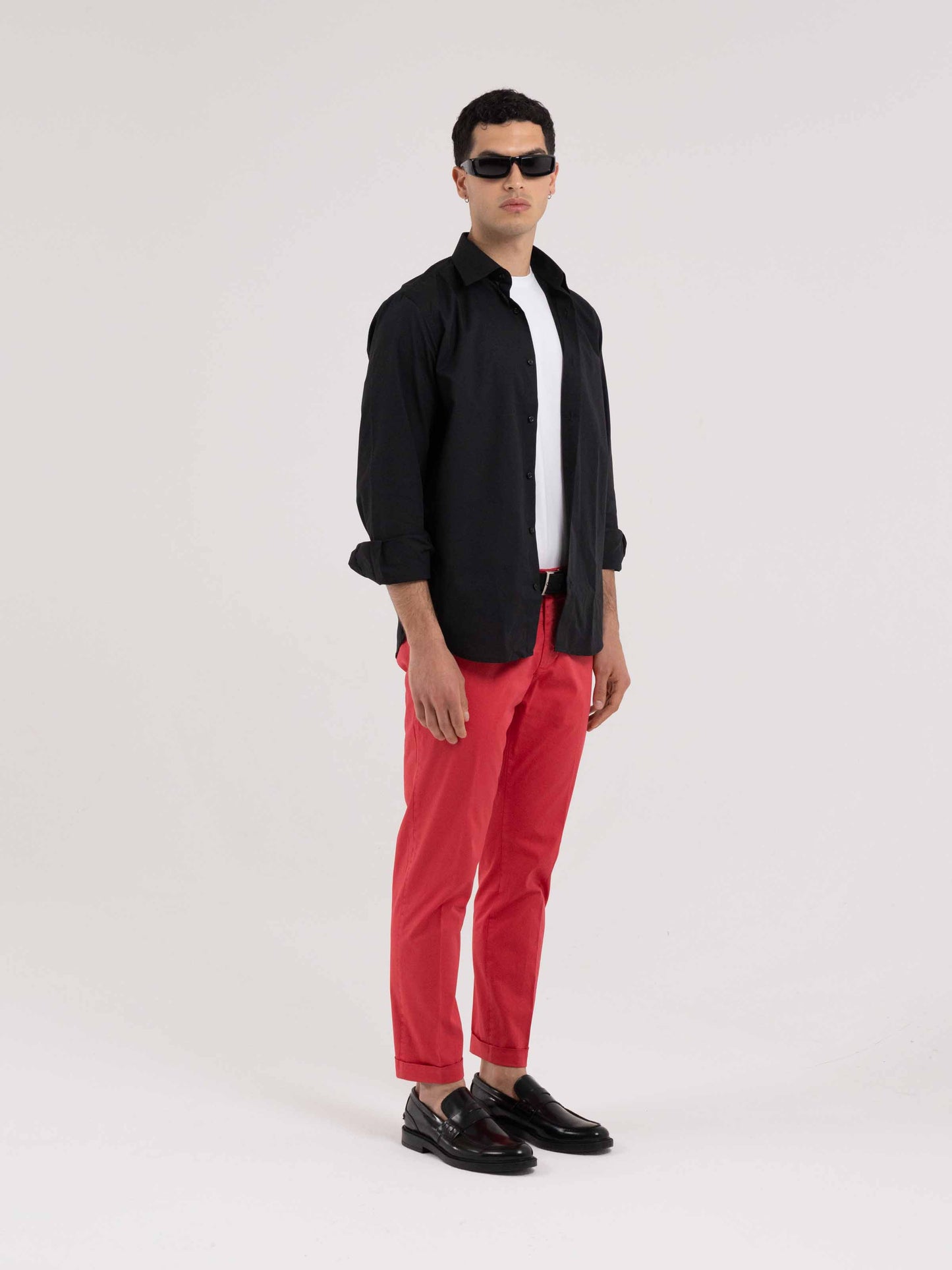 PANTALONE CAPRI IN COTONE CORALLO