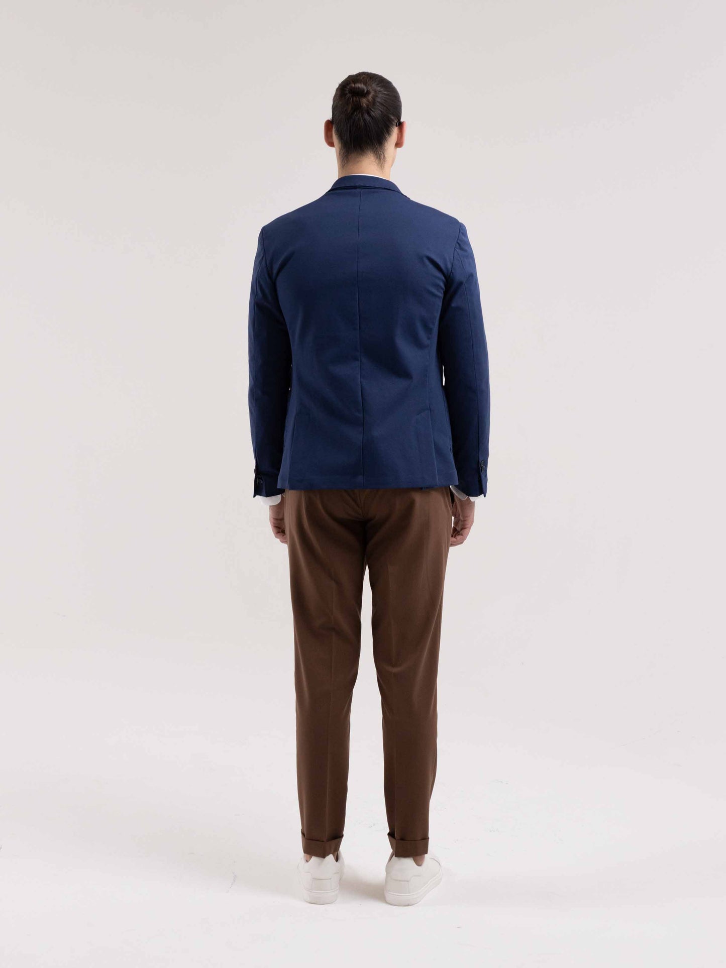 SINGLE-BREASTED PORTO ROUND BLUE JACKET