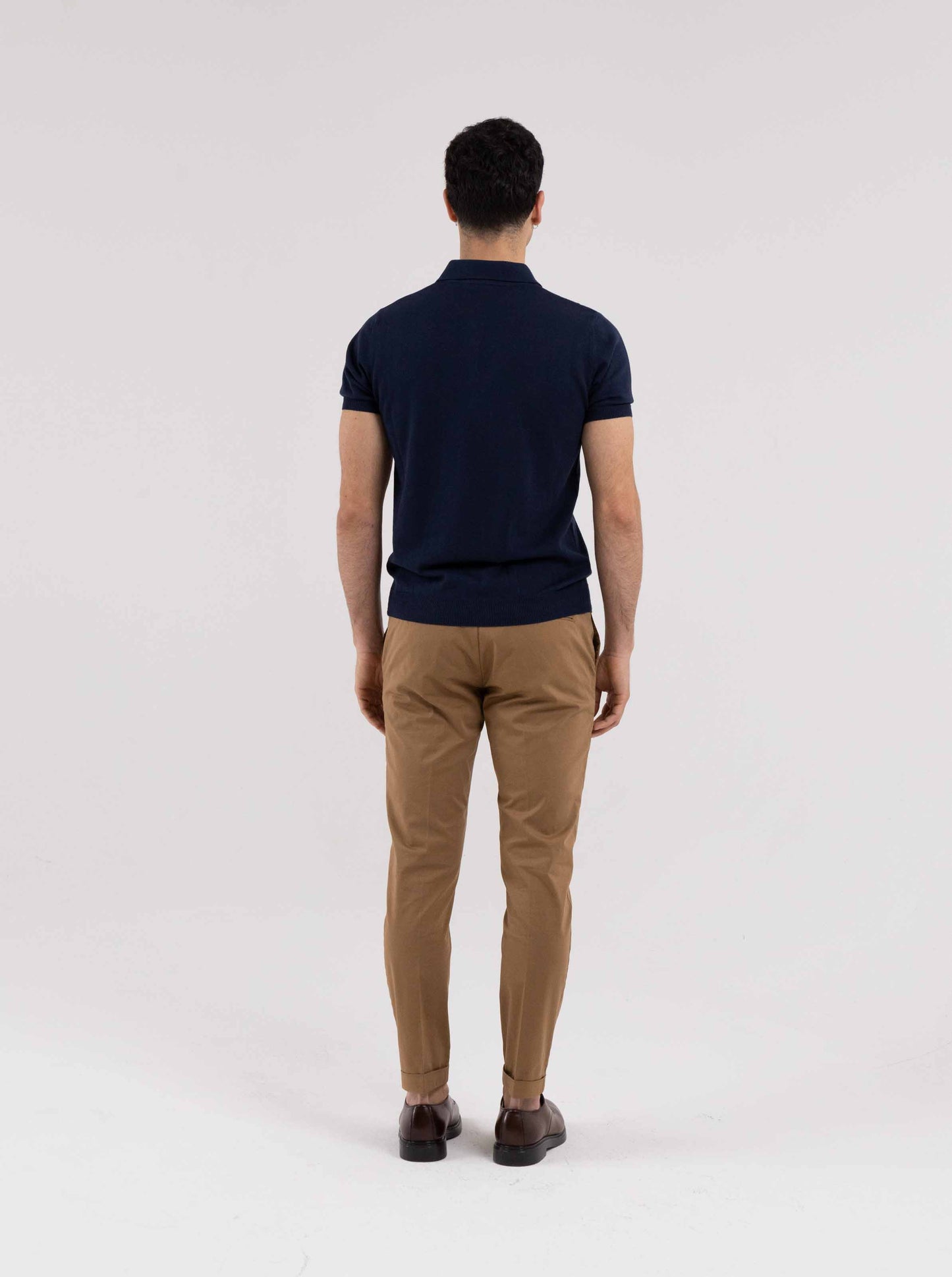 PANTALONE CAPRI IN COTONE TABACCO