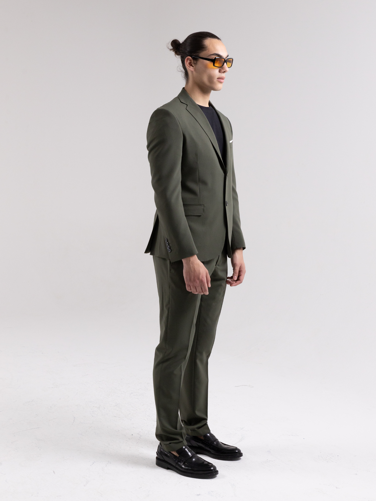 MILITARY GREEN SINGLE-BREASTED PORTOFINO SUIT