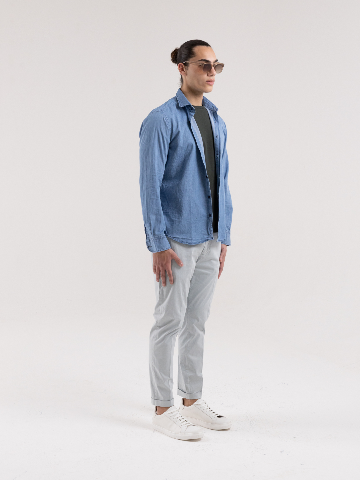 CAMICIA MIAMI LAVAGGIO CHIARO IN JEANS