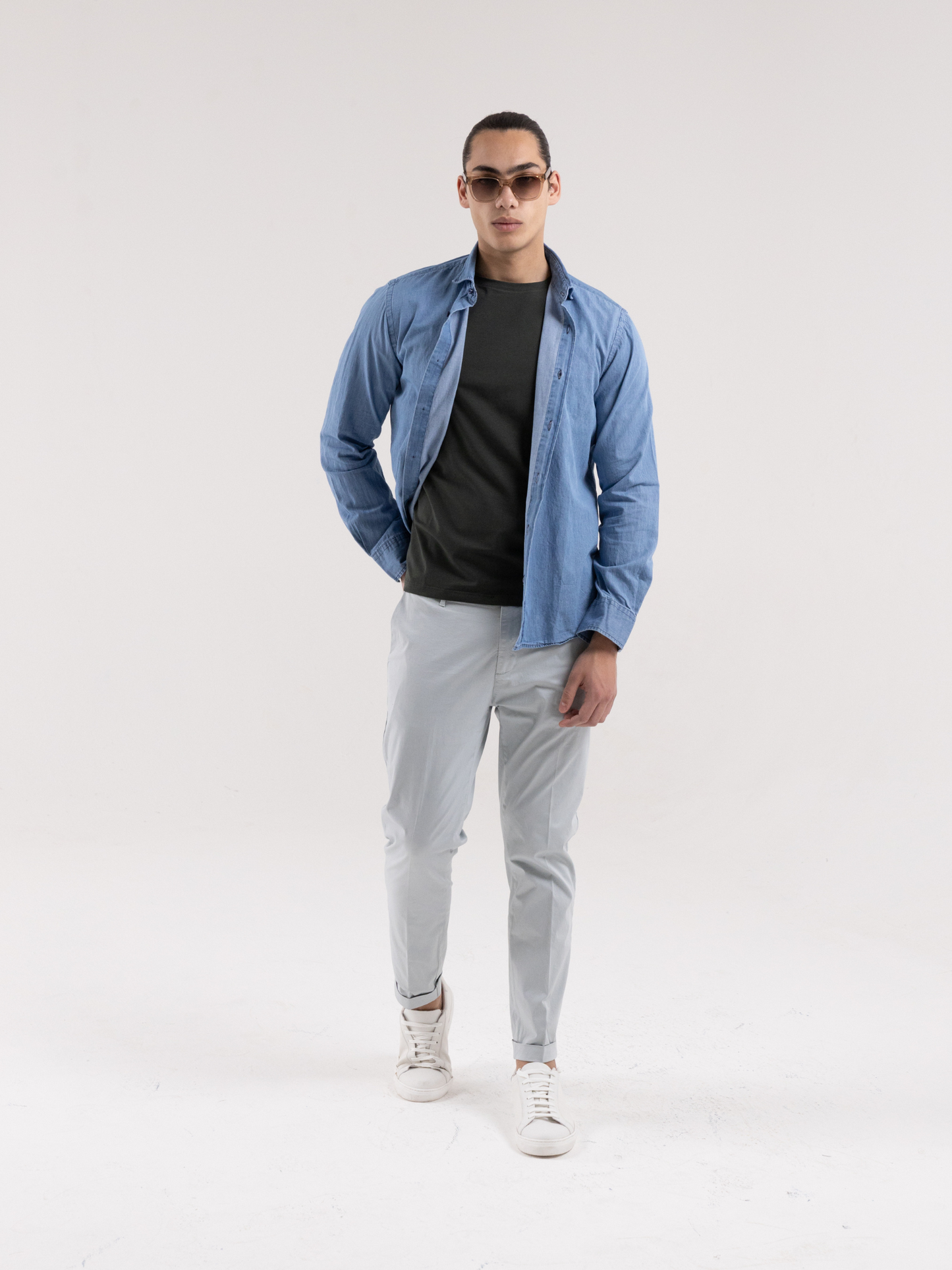 CAMICIA MIAMI LAVAGGIO CHIARO IN JEANS