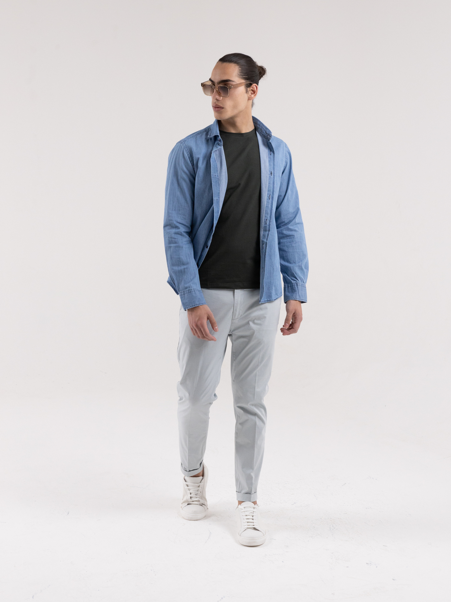 CAMICIA MIAMI LAVAGGIO CHIARO IN JEANS