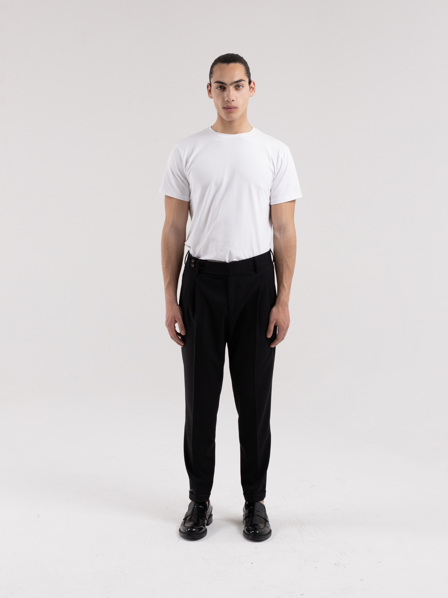 PANTALONE AMALFI VITA ALTA NERO