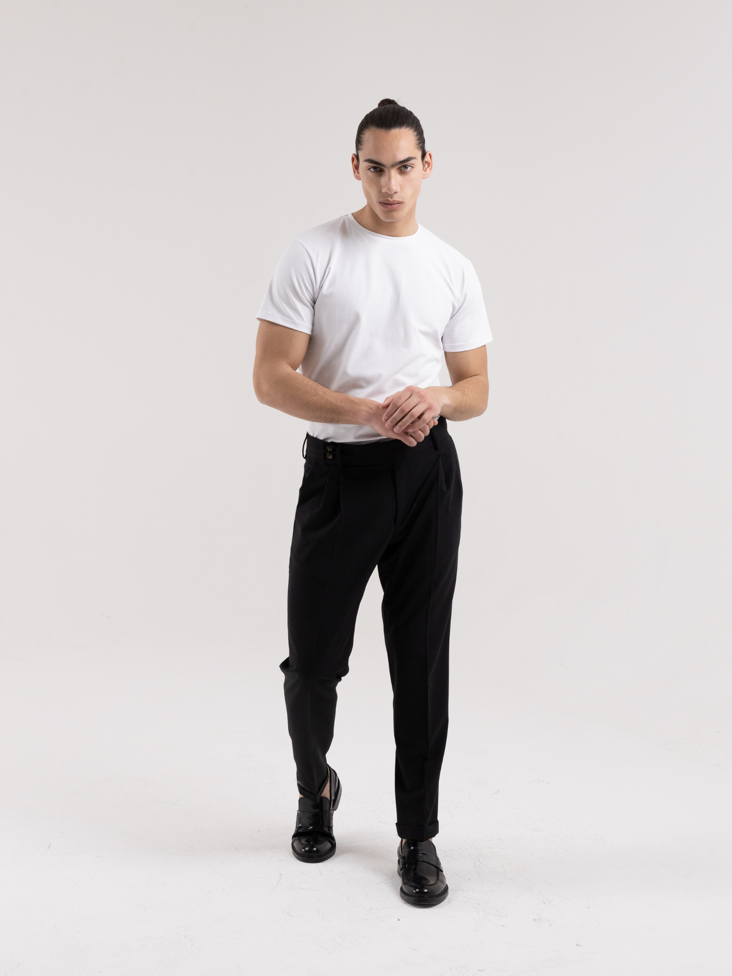 PANTALONE AMALFI VITA ALTA NERO