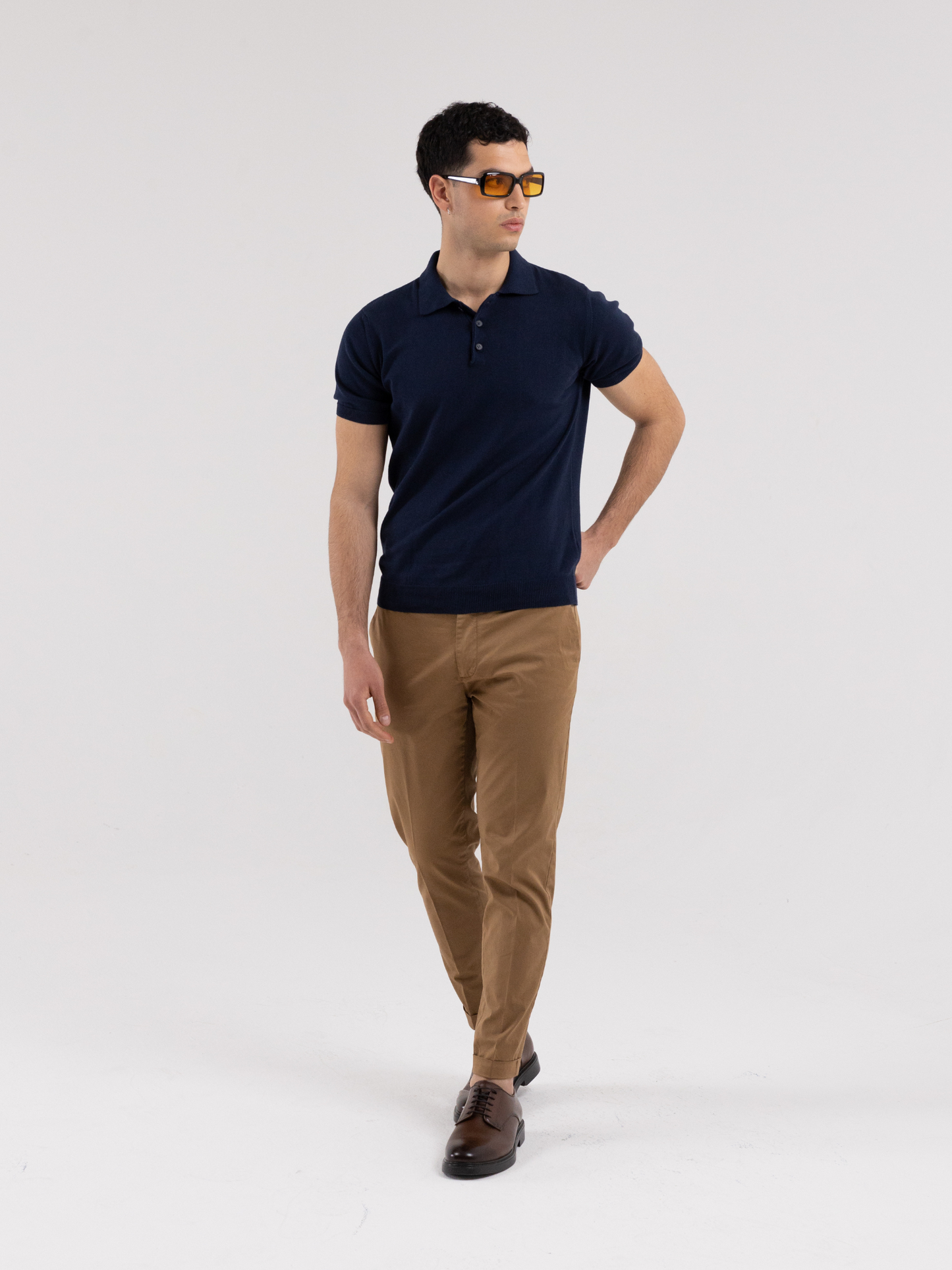 FORMENTERA POLO SHIRT IN BLUE THREAD