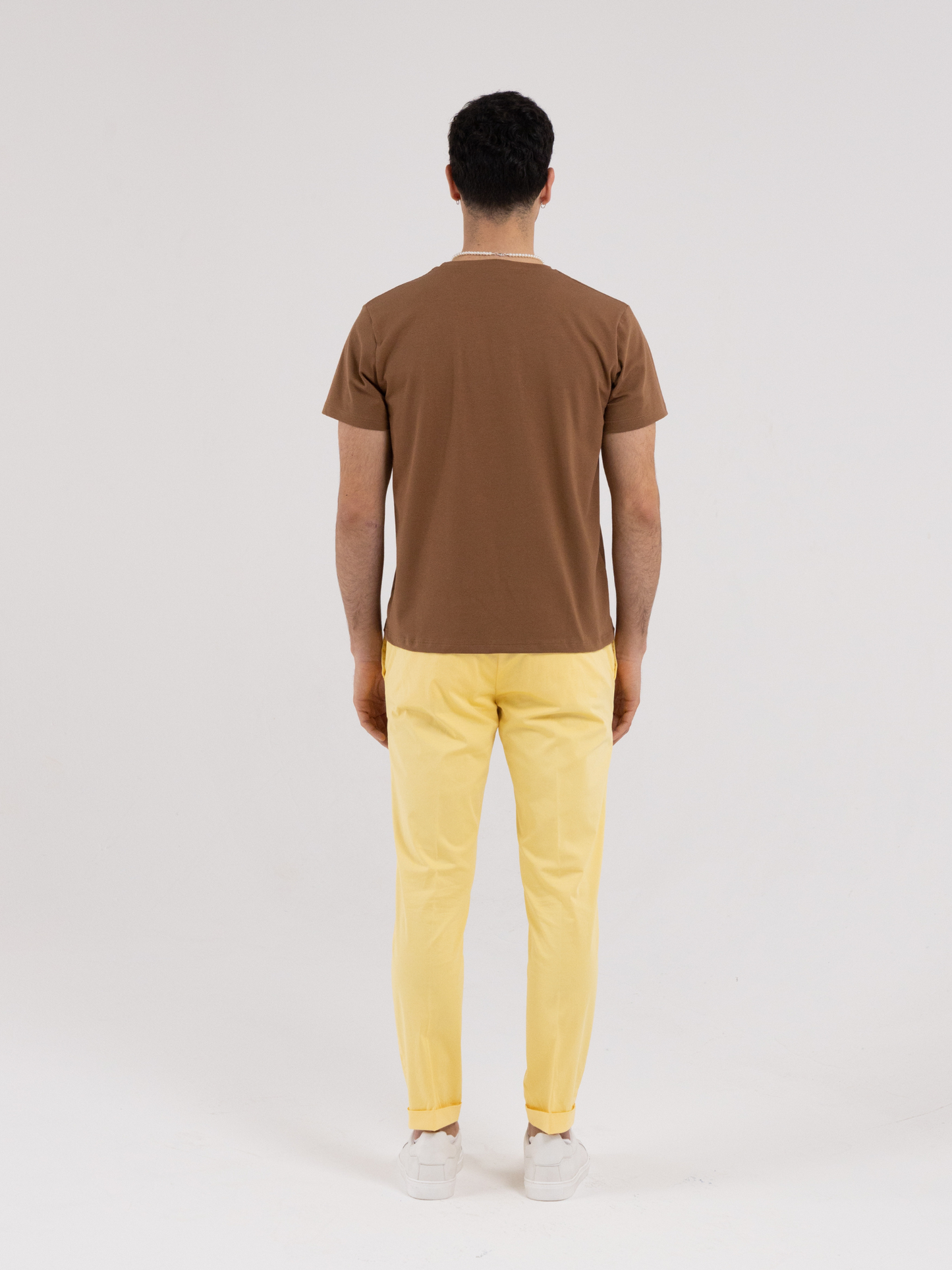 T-SHIRT ARUBA IN COTONE STRETCH TABACCO