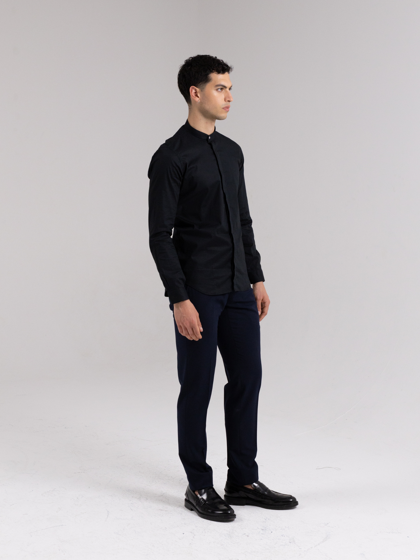 CAMICIA TOKYO BASIC COLLO COREANA NERA