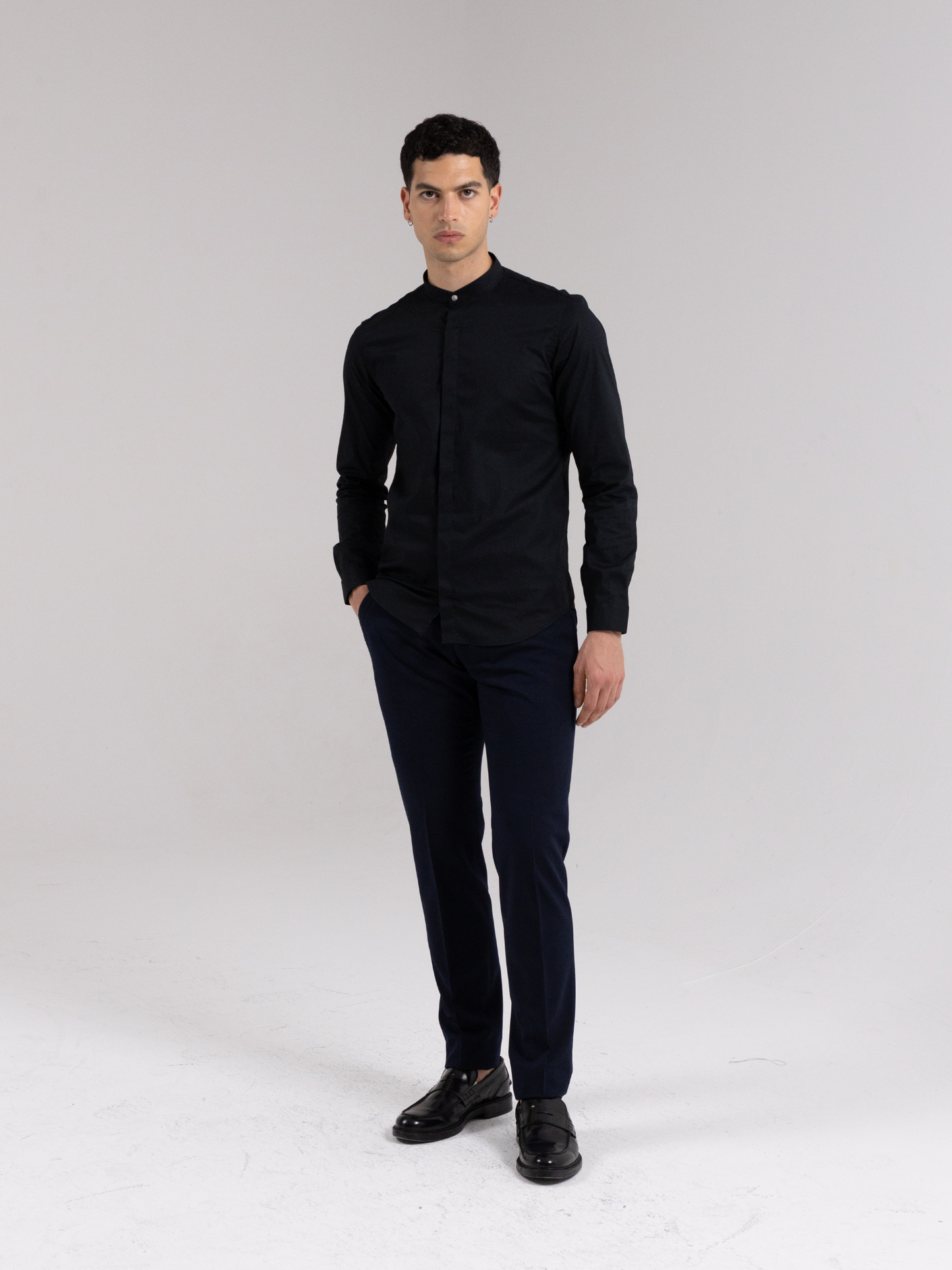 CAMICIA TOKYO BASIC COLLO COREANA NERA