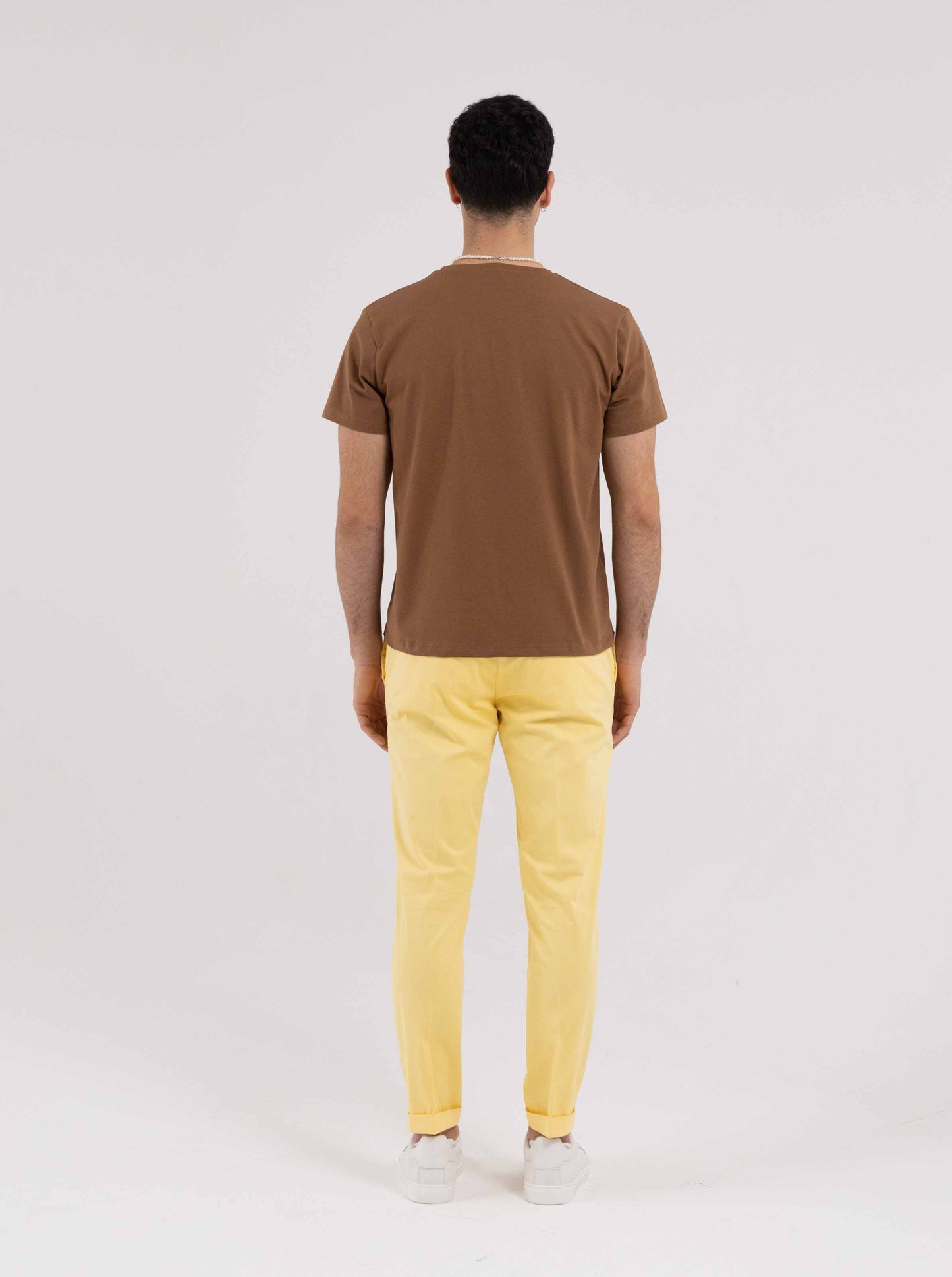 YELLOW COTTON CAPRI PANTS