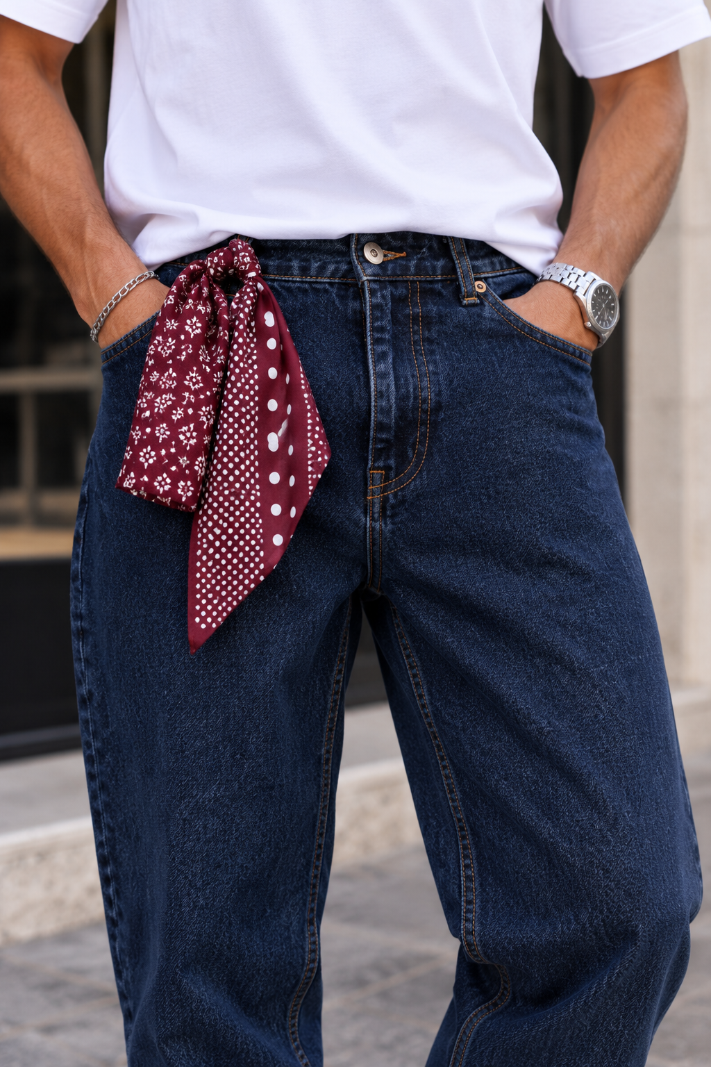 DENIM JAPAN FOULARD