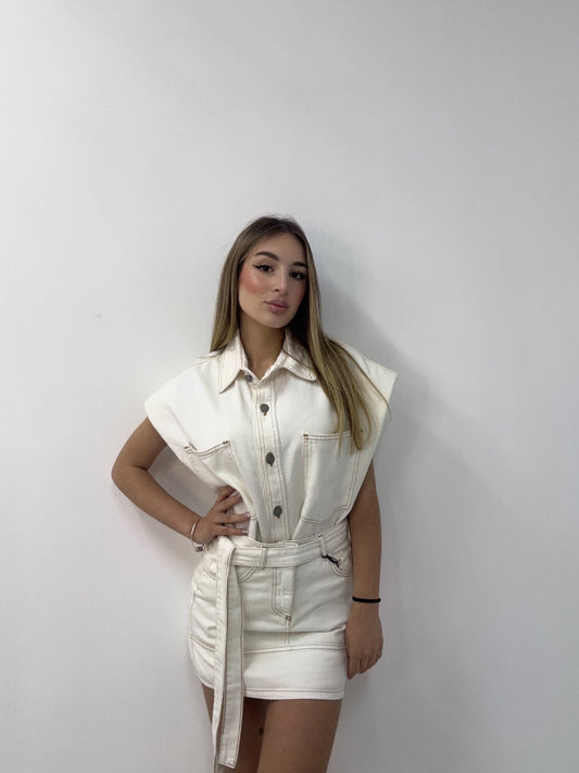 Completo con smanicato di jeans + gonna
