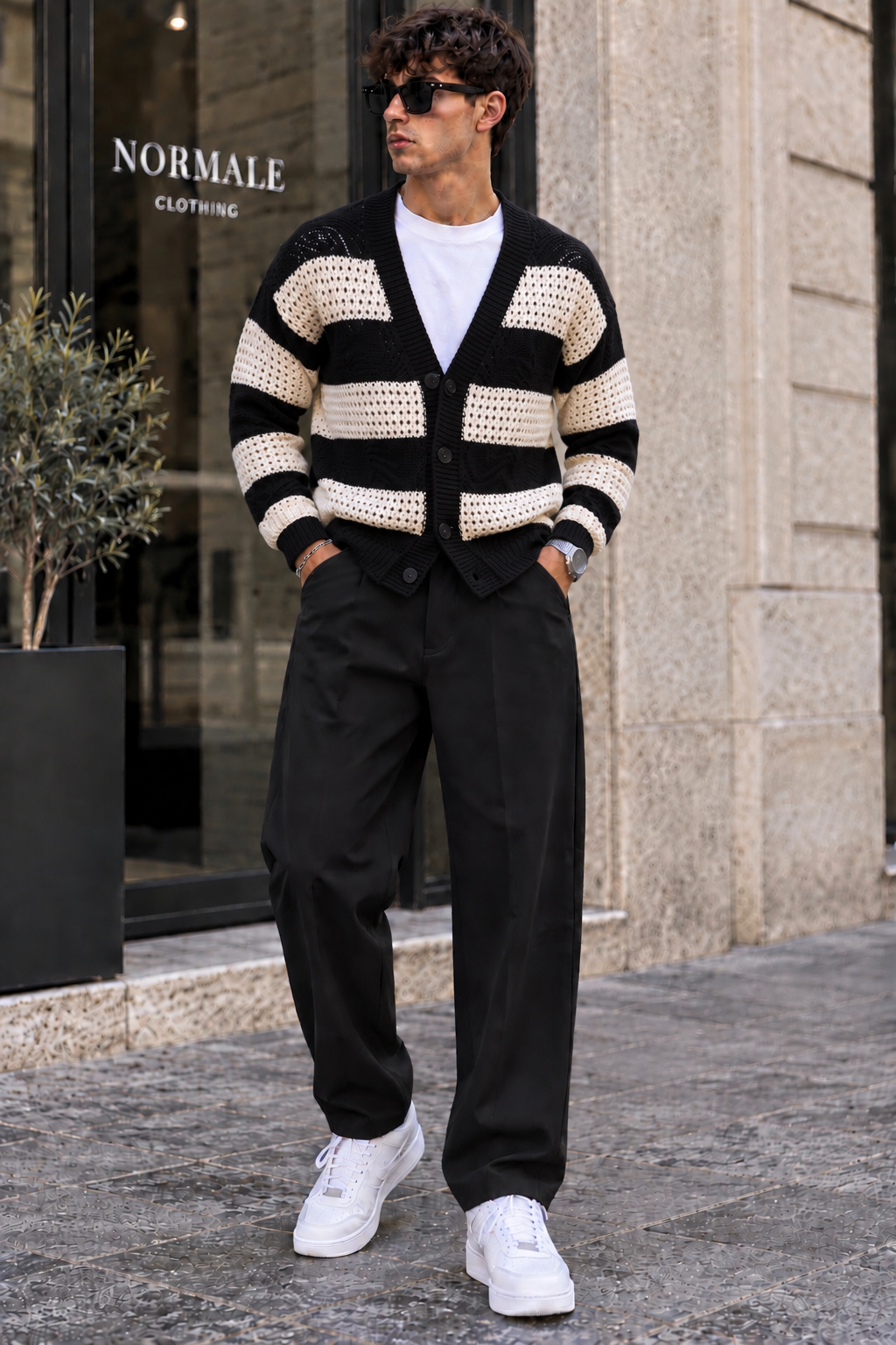 CARDIGAN FASCIATO