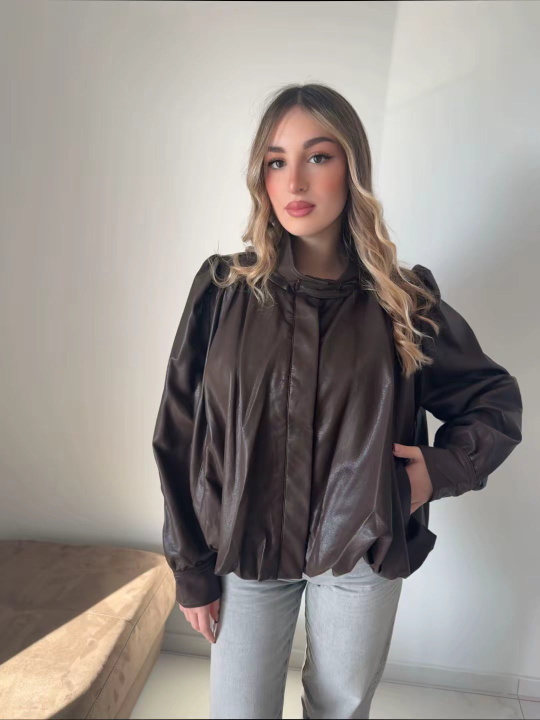 Giacca in eco pelle Kim