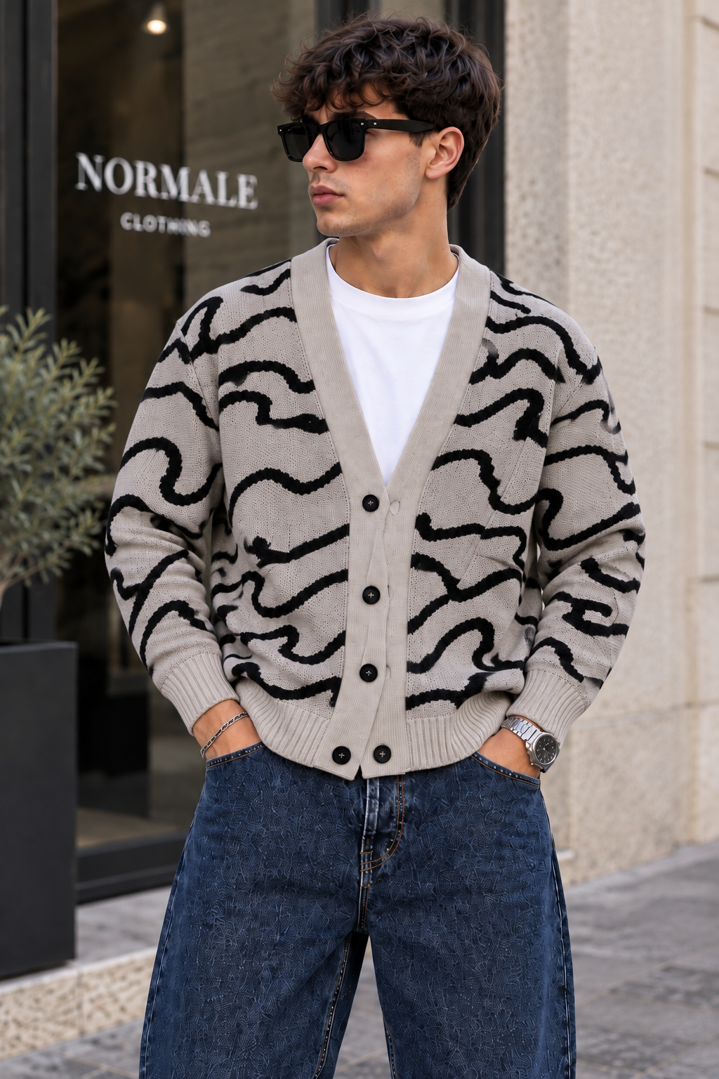 Cardigan jacquard