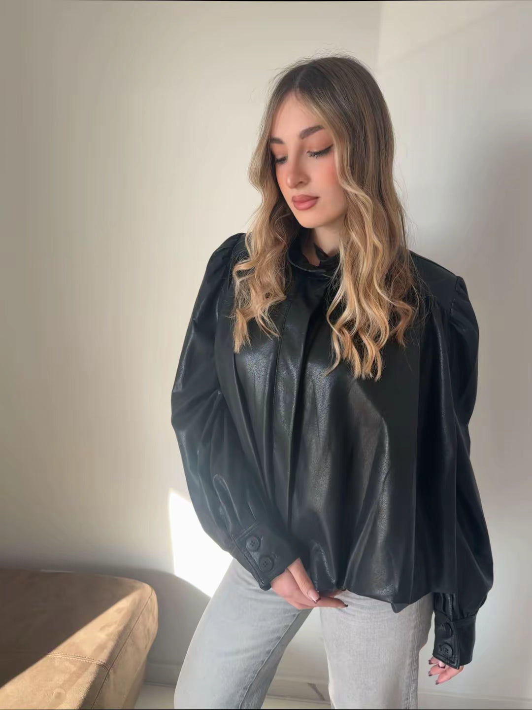 Giacca in eco pelle Kim