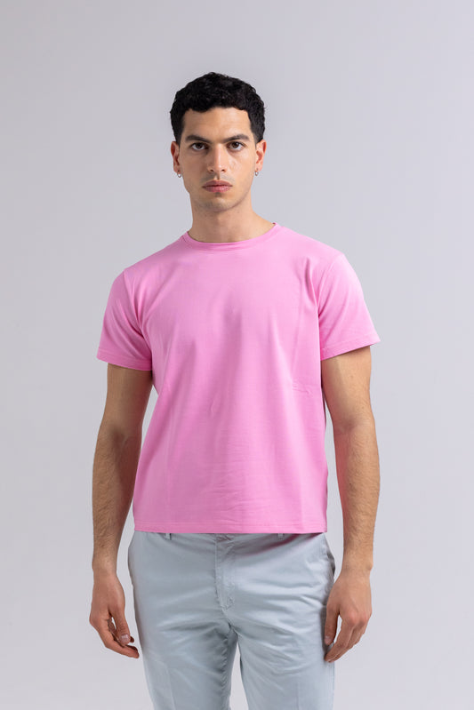 T-SHIRT ARUBA IN COTONE STRETCH ROSA