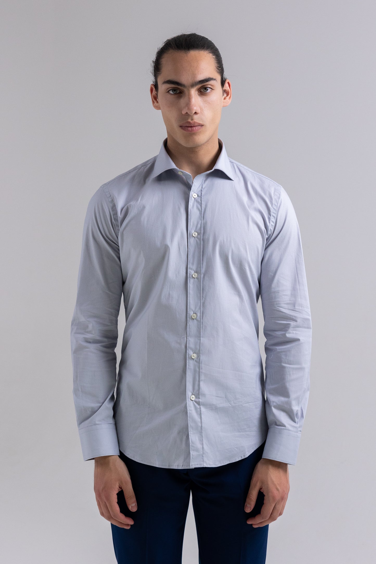 PEARL GRAY OXFORD SHIRT