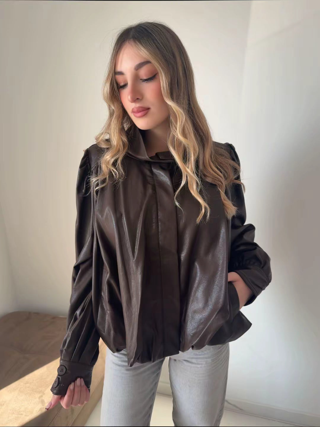 Giacca in eco pelle Kim