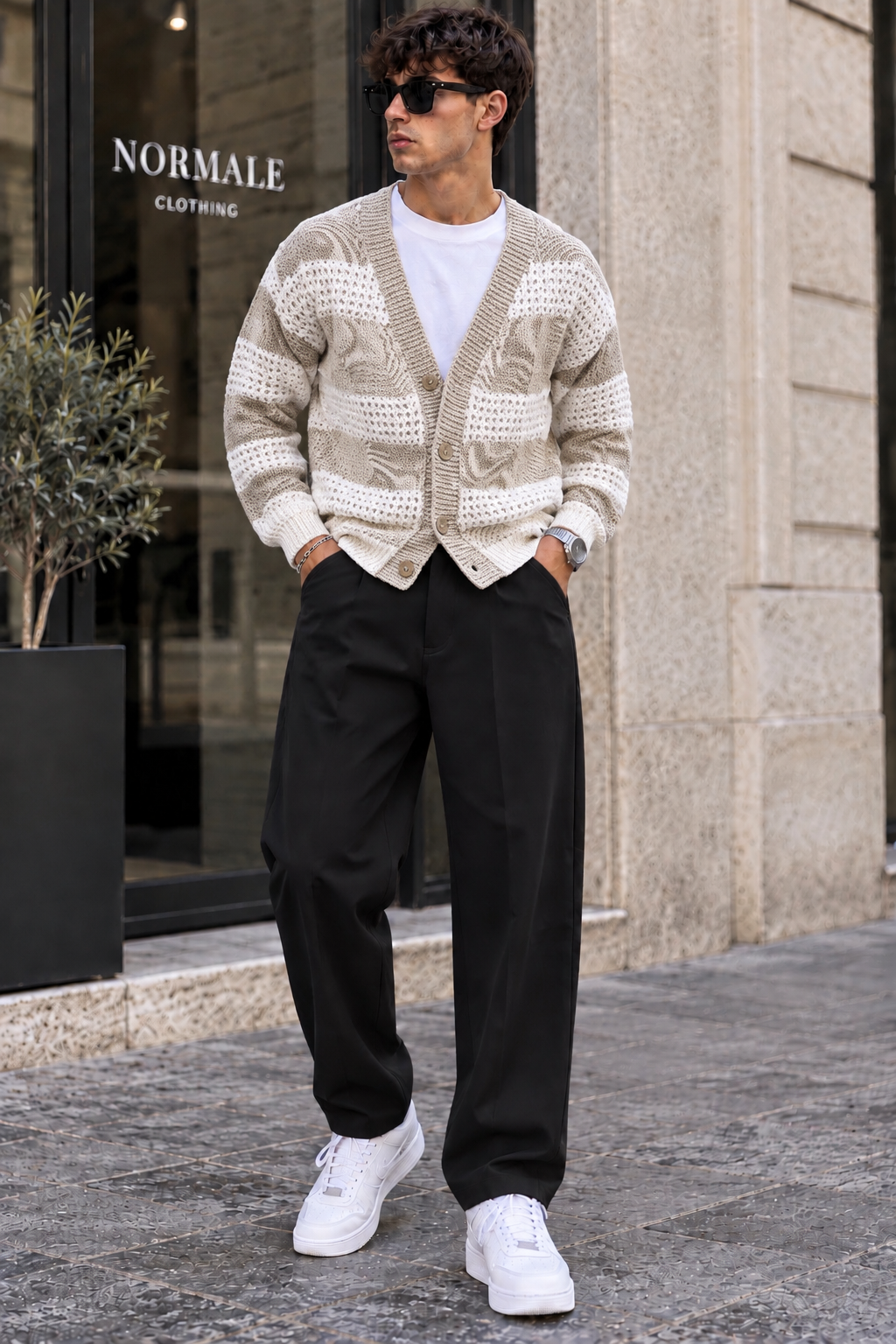 CARDIGAN FASCIATO