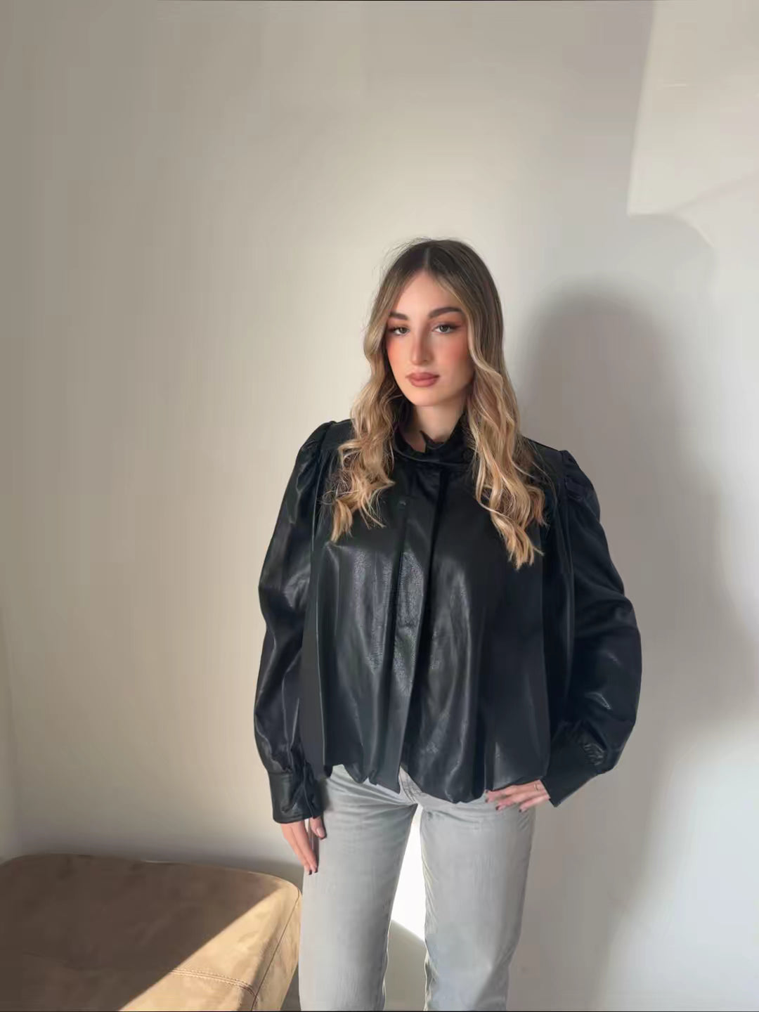 Giacca in eco pelle Kim