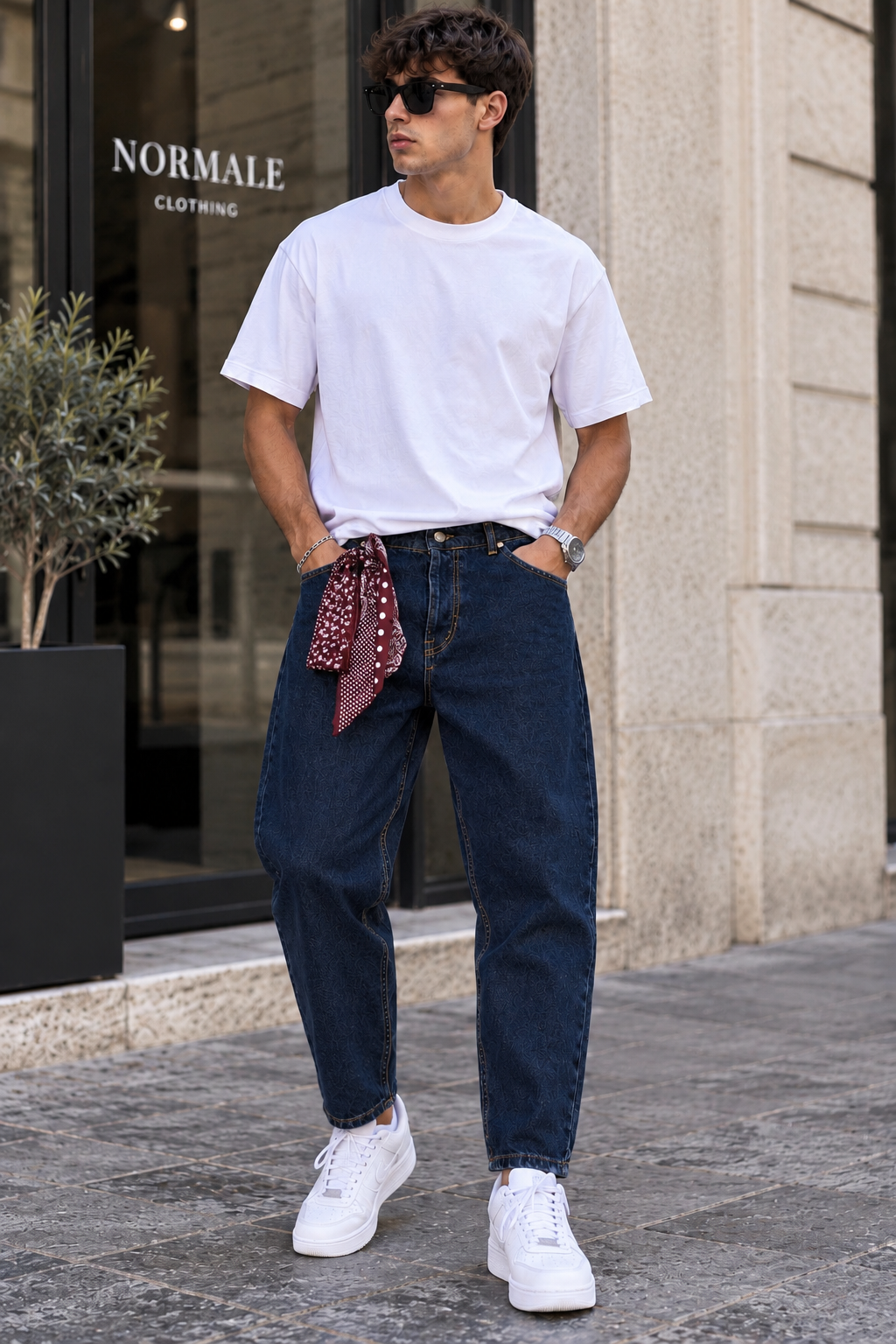 DENIM JAPAN FOULARD