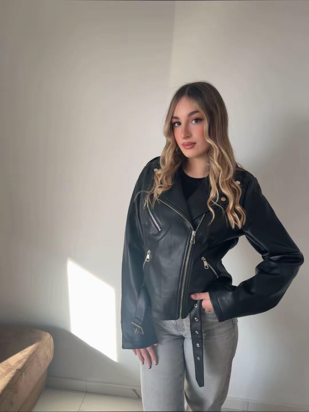 Giacca eco pelle Clarissa