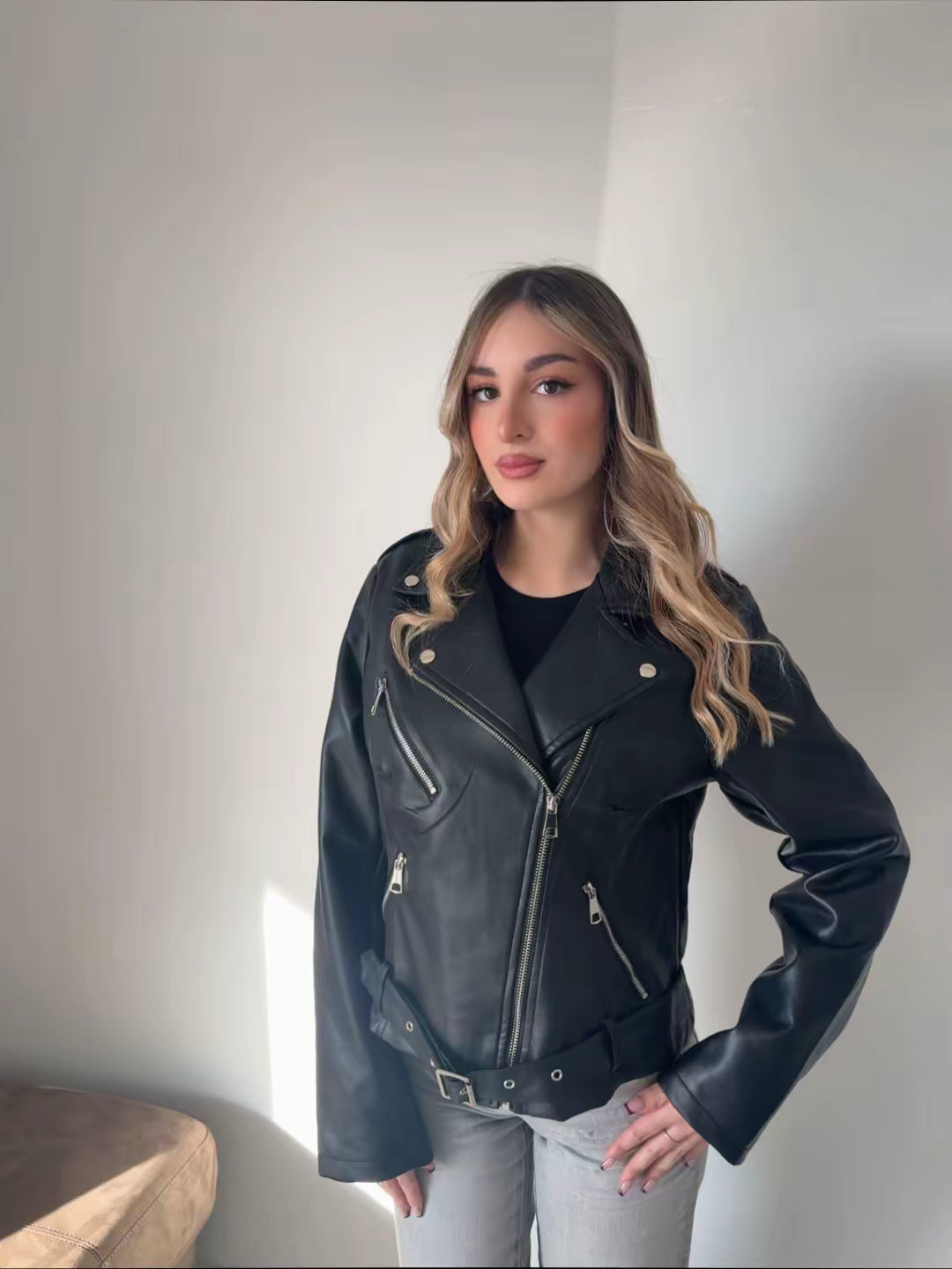 Giacca eco pelle Clarissa