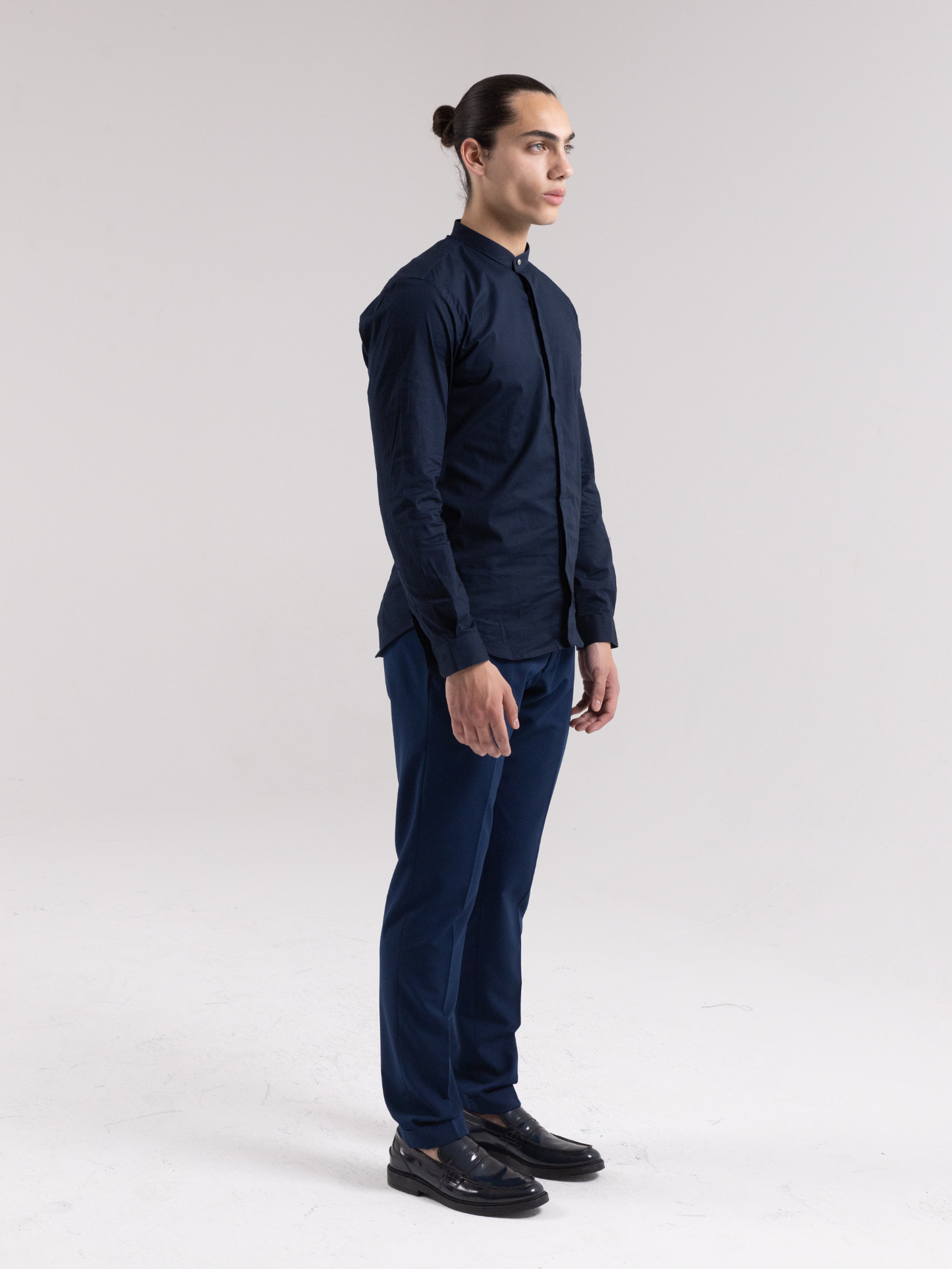 CAMICIA TOKYO BASIC COLLO COREANA BLU
